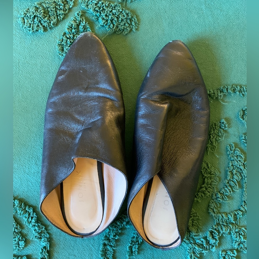 jonak black leather mules size 37